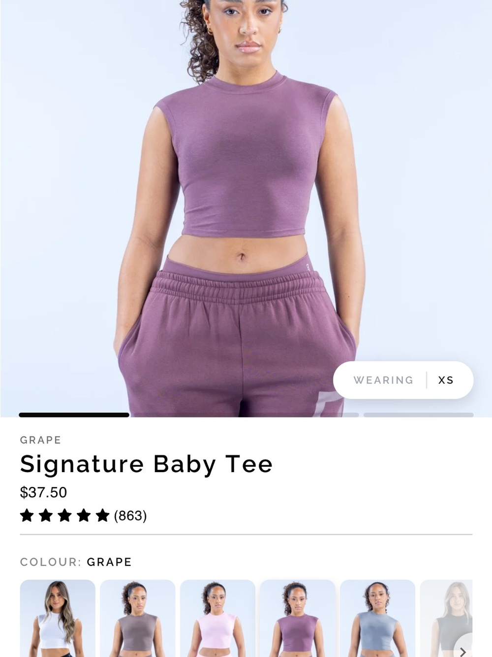 Signature Baby Tee - Grape Muscle Tank